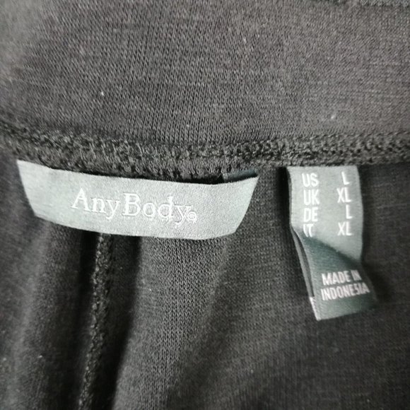 AnyBody Womens Pants Joggers‎ Fuzzy Black Pockets Pull On Elastic Waist L - Picture 11 of 12